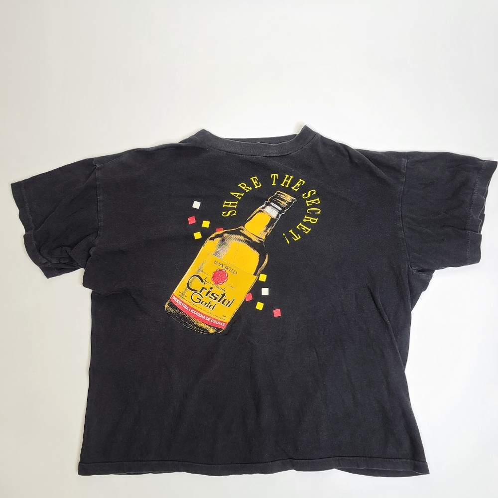 Vintage 90s Crystal Gold Beer T-shirt size XL